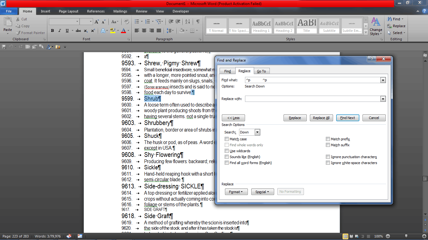 How find only one or choosing number of word without typing its word -  Microsoft Q&A
