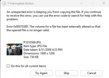 file system corrupted on thumb drive. - Microsoft Q&A