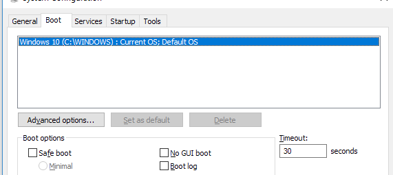 Can't remove optional os in msconfig when select normal startup ...