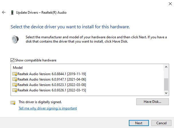 Realtek Driver Keeps Disappearing - Microsoft Q&A