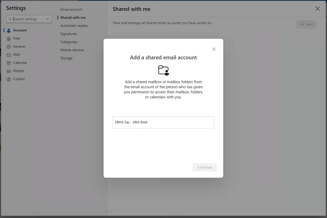 Outlook 365 Web cannot see shared mailbox. - Microsoft Q&A