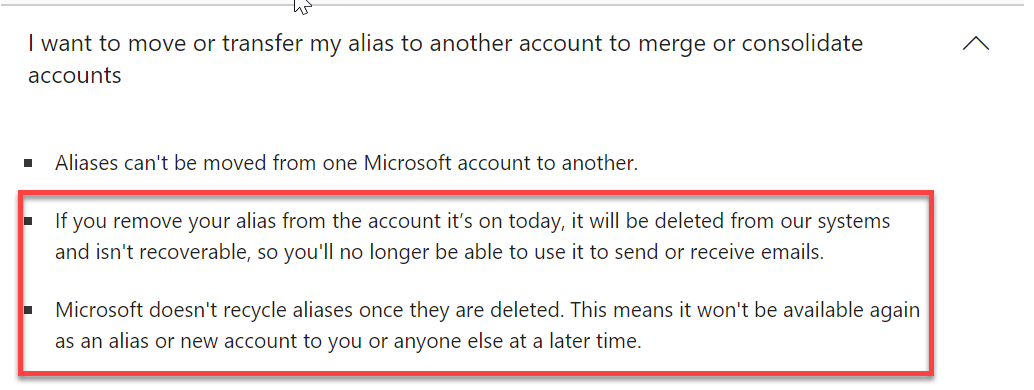 Upgrade email alias to full MS account - Microsoft Q&A