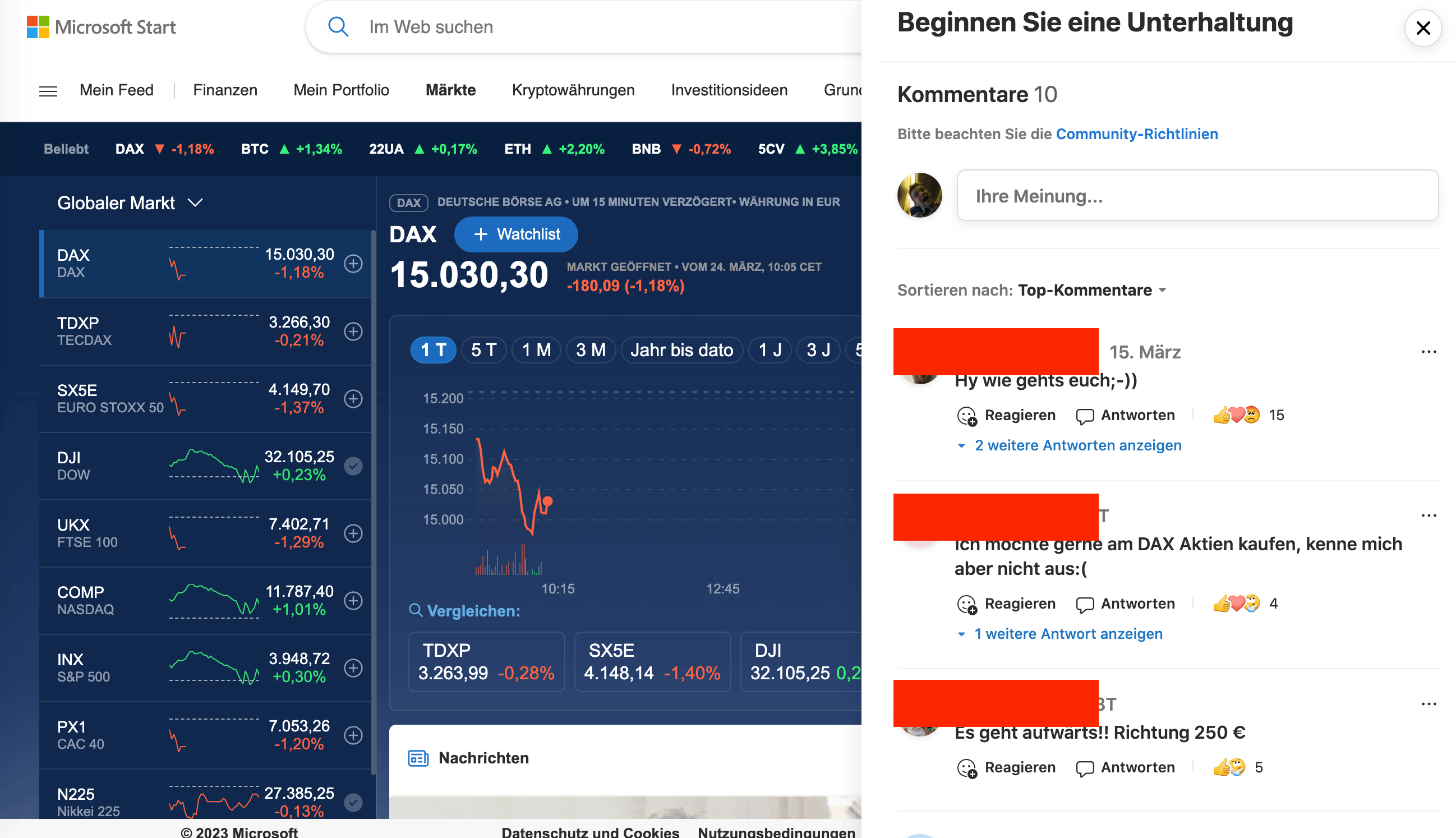 How to turn off comments in MSN Finance overview - Microsoft Q&A