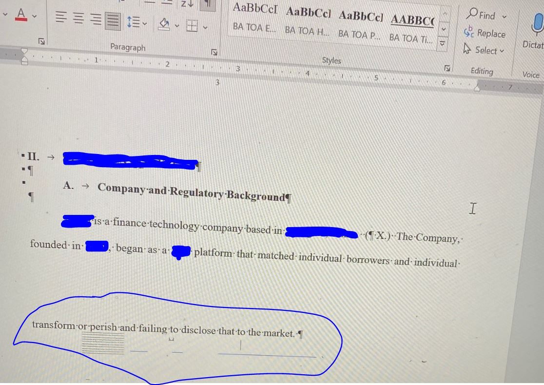Word document looks distorted after enabling show/hide - Microsoft Q&A