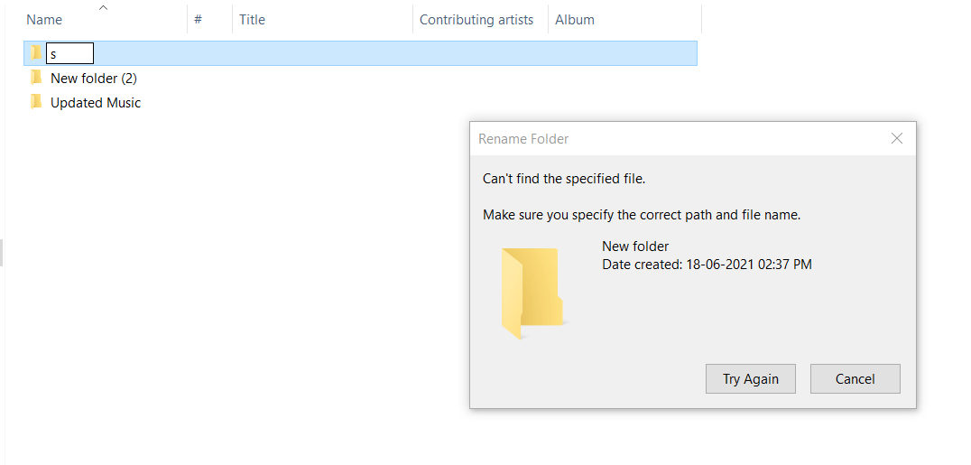 Not able to rename folders and start icon not working too - Microsoft Q&A