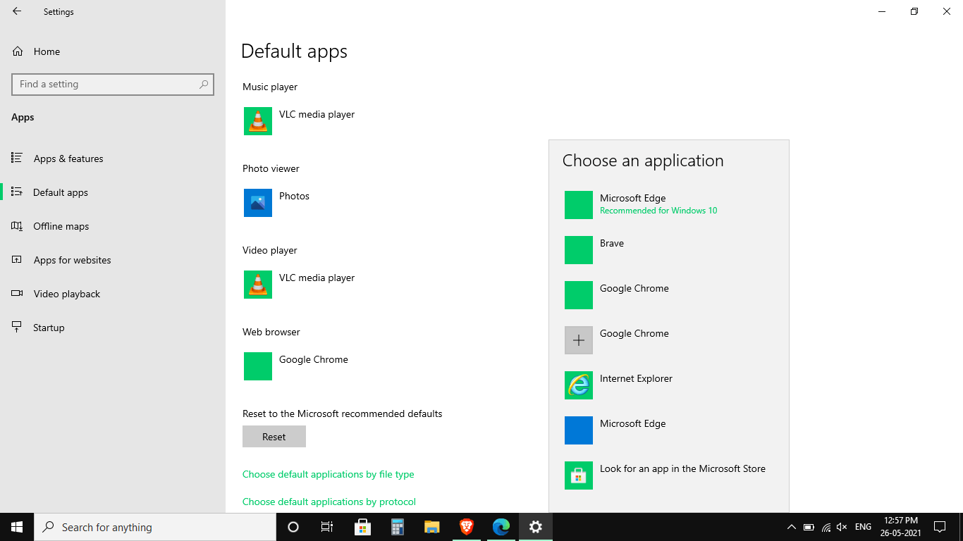 DEFAULT APPPS SETTING - Microsoft Q&A