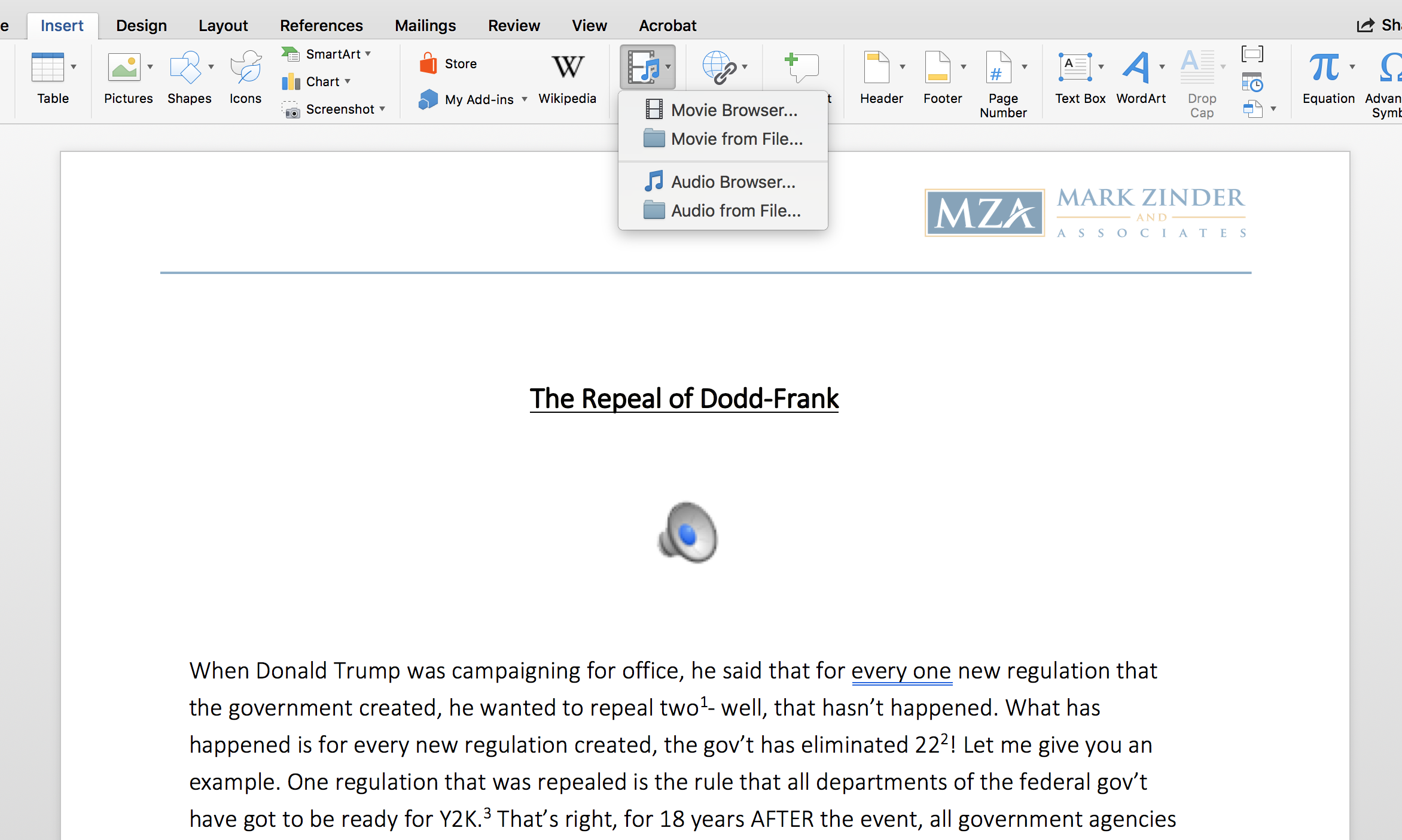 Audio files in Word - Microsoft Q&A