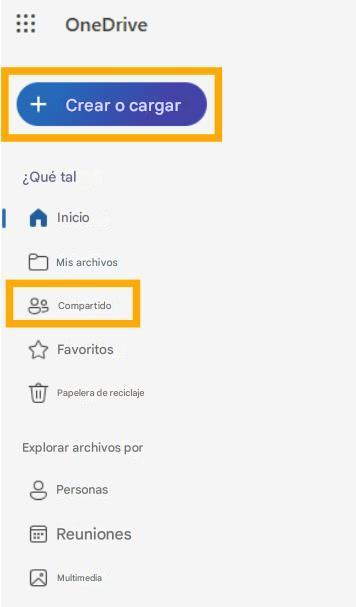 OneDrive+Crear o cargar¿Qué talInicioMis archivosCompartidoFavoritosPapelera de reciclajeExplorar archivos porPersonasReunionesMultimedia