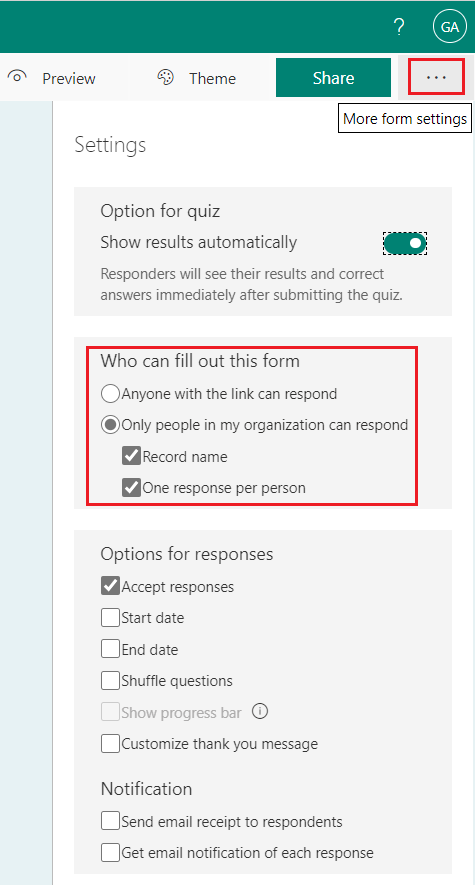 Student unable to access quiz on forms - Microsoft Q&A
