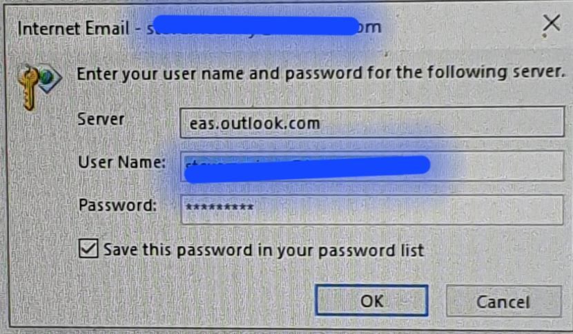 Outlook password request every few minutes - Microsoft Q&A