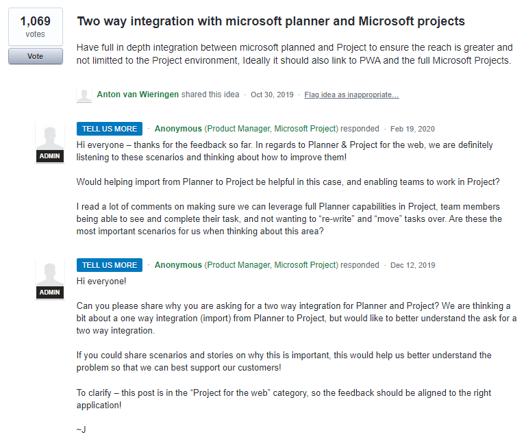 Link Planner to Project online - Microsoft Q&A
