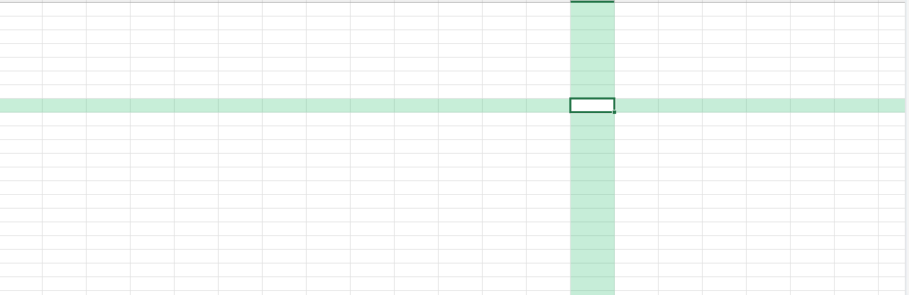 if i select one cell it is selecting the entire column and row of the ...