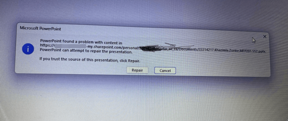 Why isn't my Powerpoint opening? - Microsoft Q&A