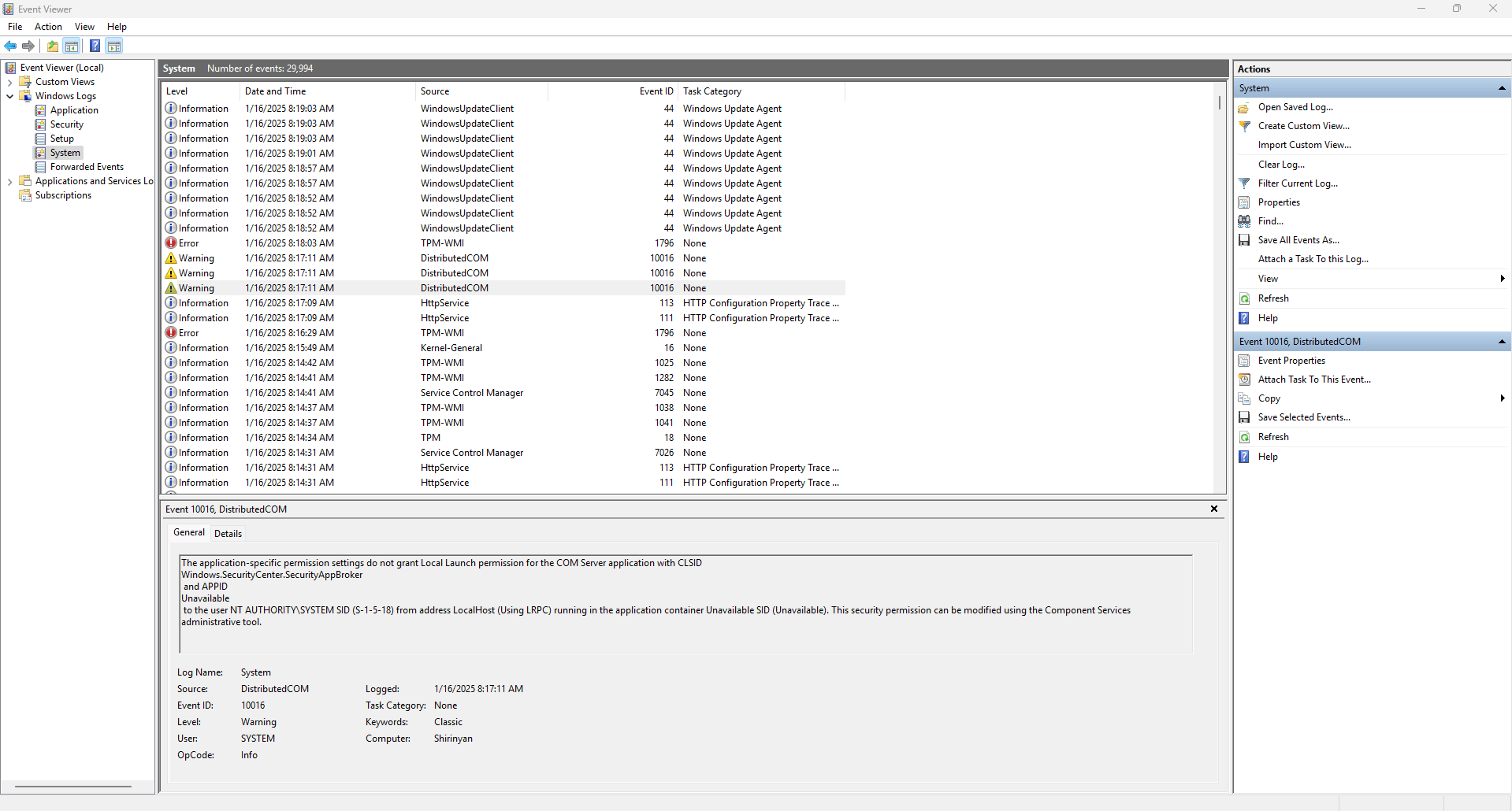 freeze, lags, drop of fps, DCOM and TPM warnings/errors - Microsoft Q&A