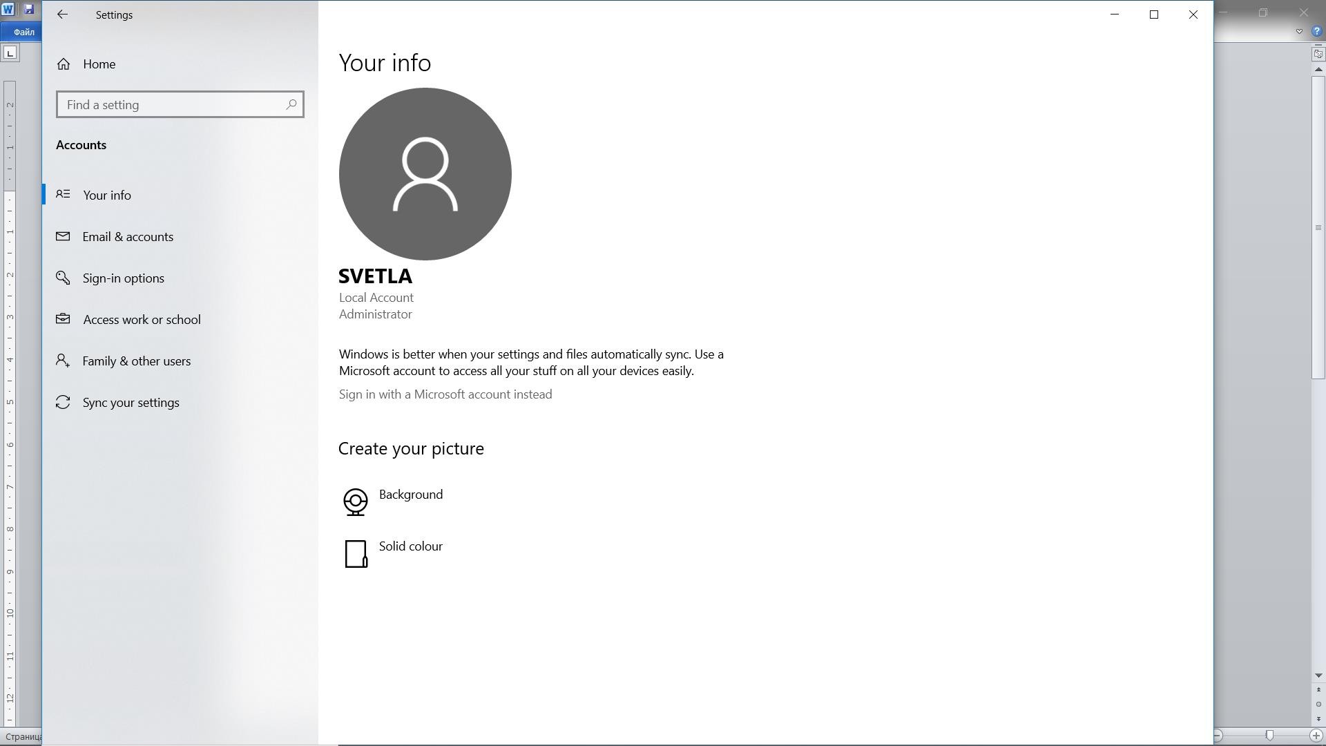 Signing in with Microsoft Account on Windows 10 Professional ...
