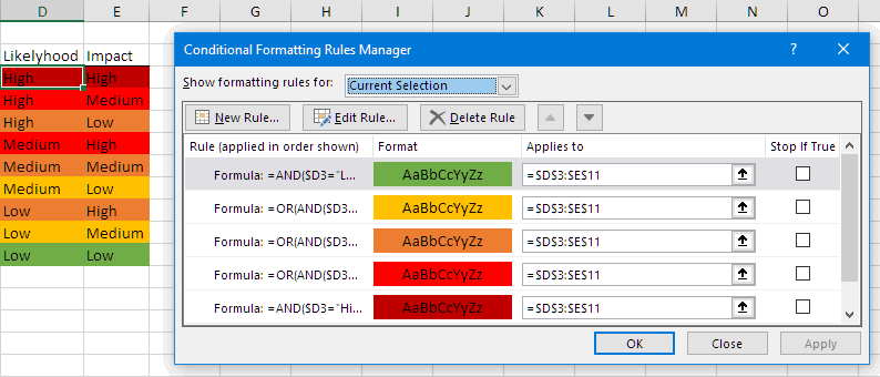 Conditional formatting for text based on 2 variables - Microsoft Q&A