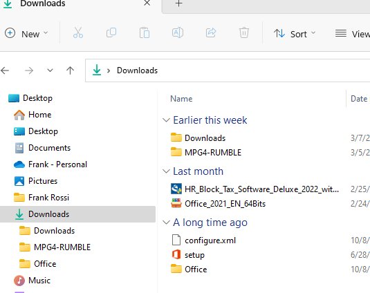 in windows 11 how to make expanded groups show as one group for all ...