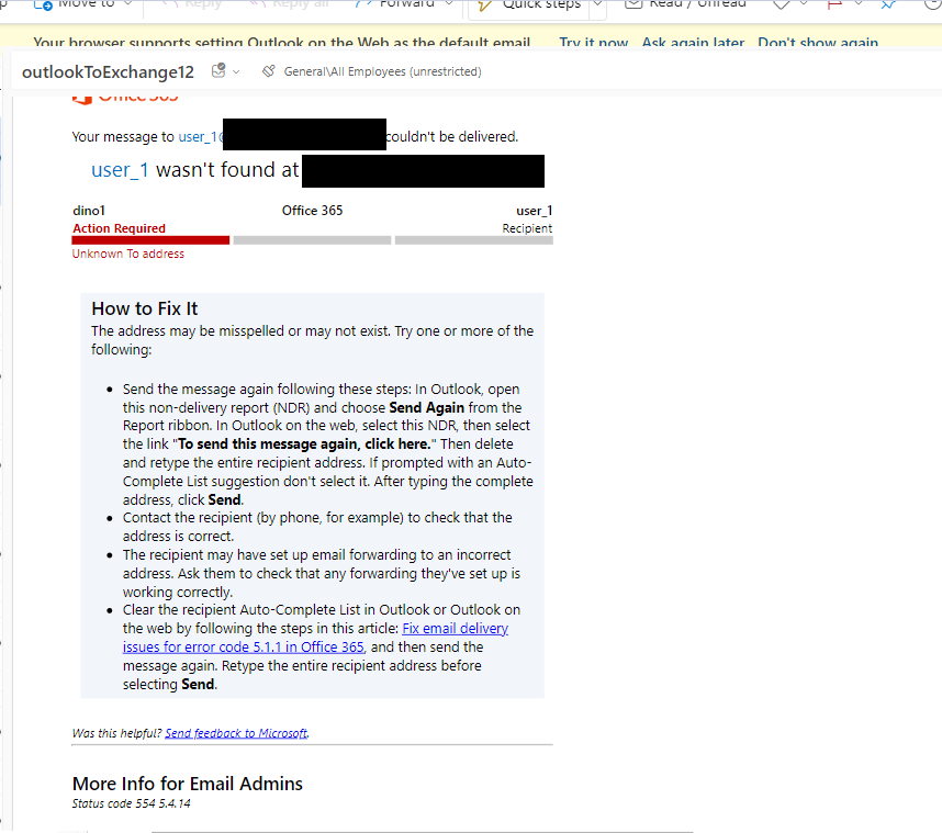 In my exchange server, all emails couldn't receive email from external ...
