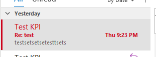 mark unread emails in red - Microsoft Q&A