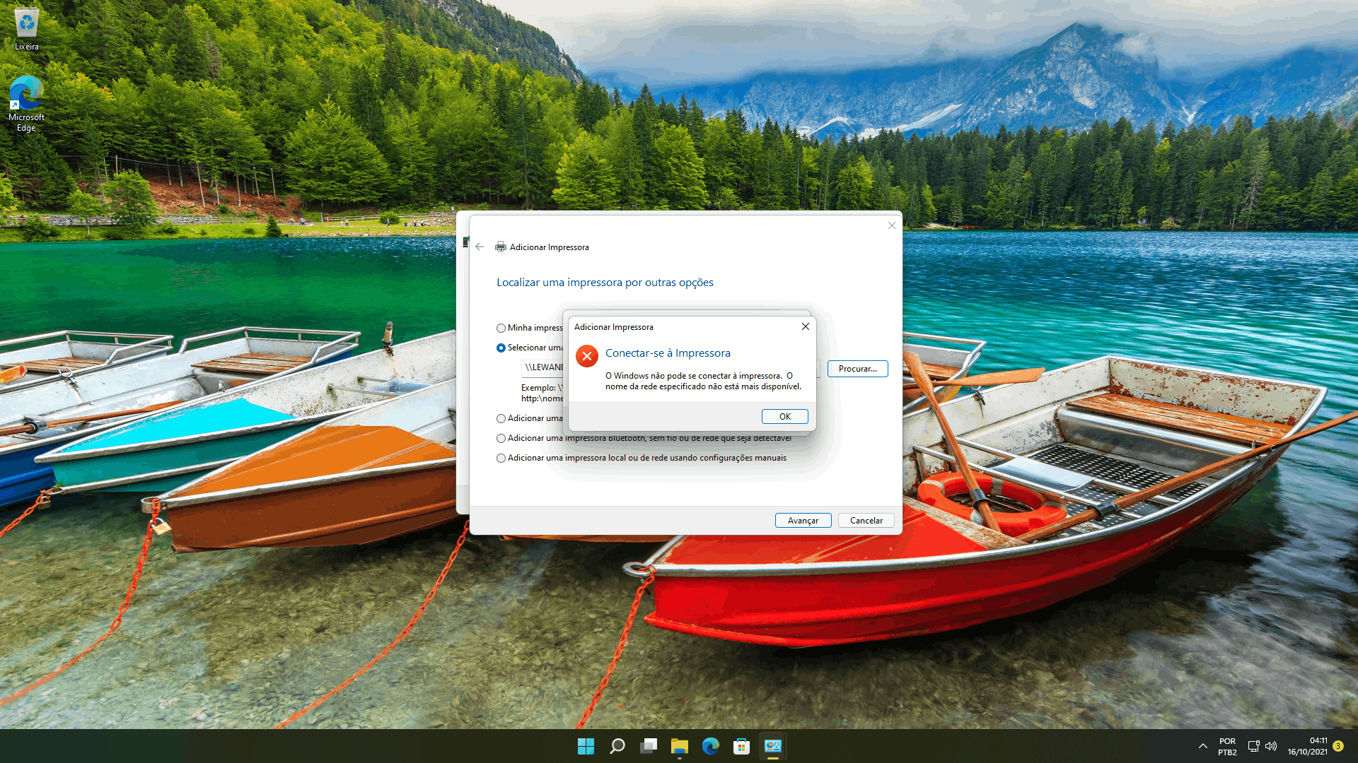 Windows 11 paylaşılan yazıcı bağlantı hatası 0x80070040