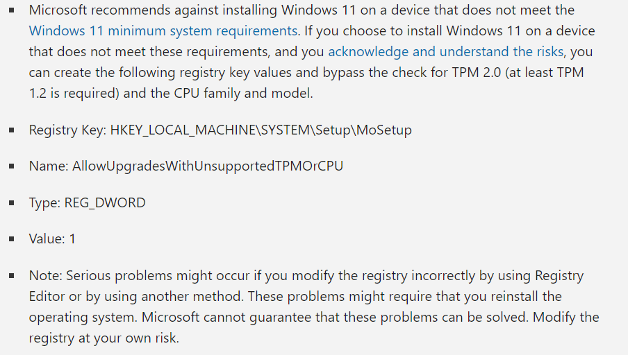 Win 11 support for Intel Core i7-7500U CPU @ 2,70GHz