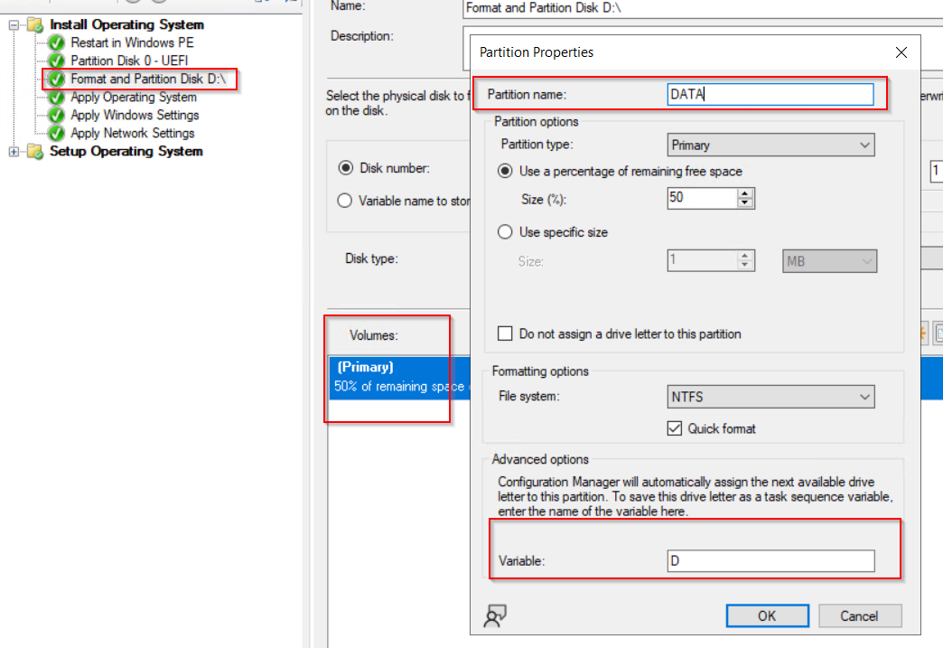 SCCM TS Issue with Letter drive Microsoft Q&A