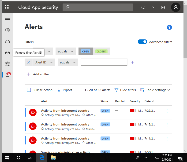 How to filter alerts by alert ID in MCAS - Microsoft Q&A