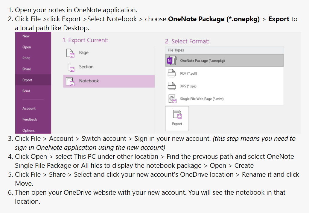 OneNote account details - Microsoft Q&A