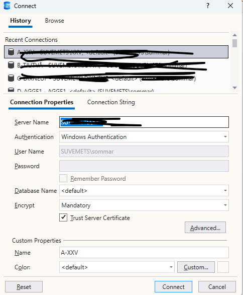 How do I change the font size in the 'Connect to Server' dialog box ...