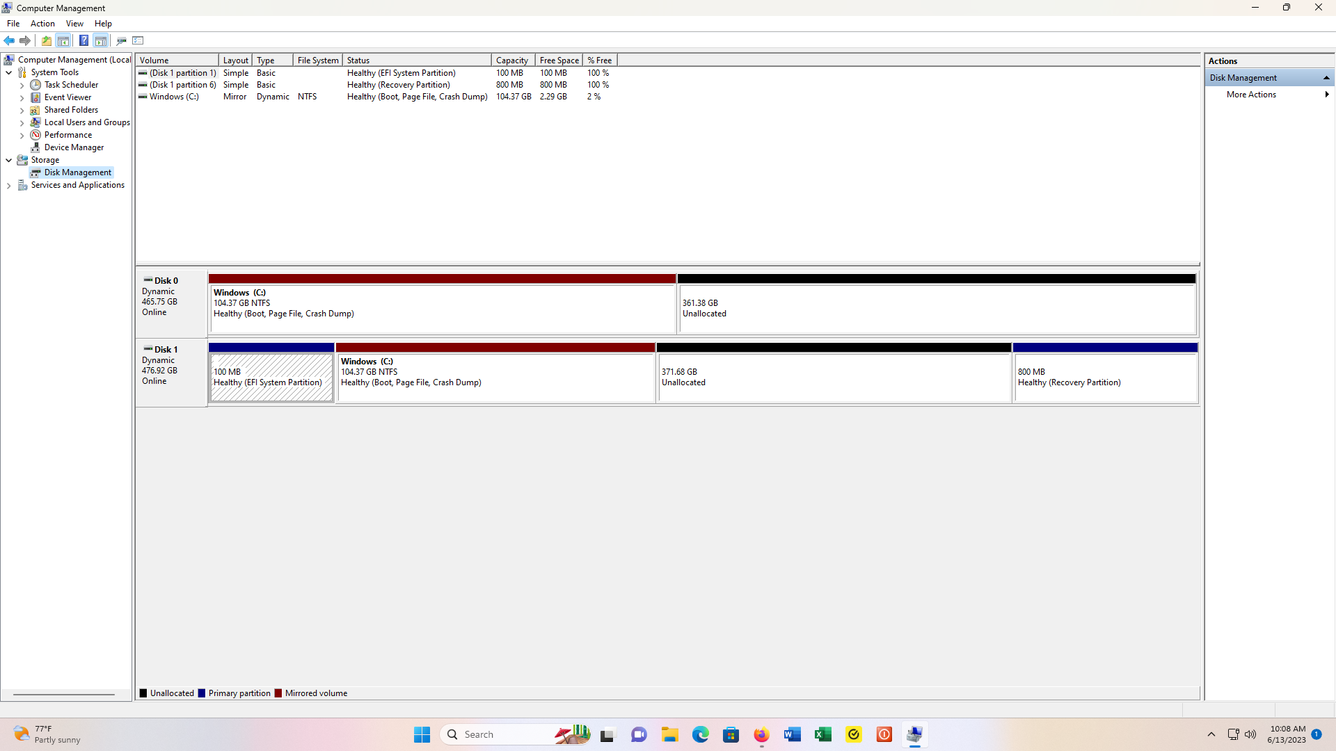 How do I resize a dynamic mirrored disk - Microsoft Q&amp;A