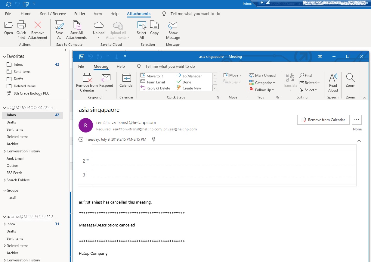 Cancelled mail ics showing “not supported” - Microsoft Q&A