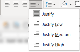 Why Isn't Justification Button in the Paragraph Group of the Home Tab ...