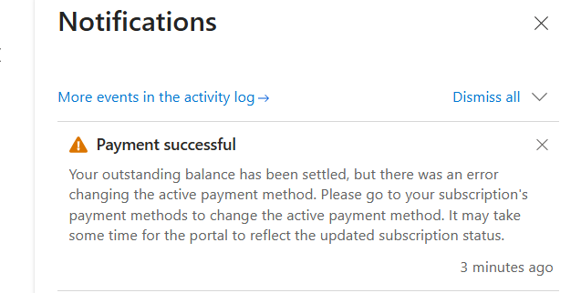 Not able to connect to azure subscription - Microsoft Q&A