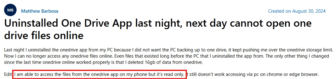 OneDrive won't open, can't move files off of it - Microsoft Q&A