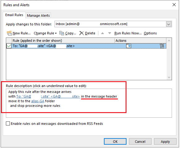 How do I check the Alias' I've created for a user when the email gets ...