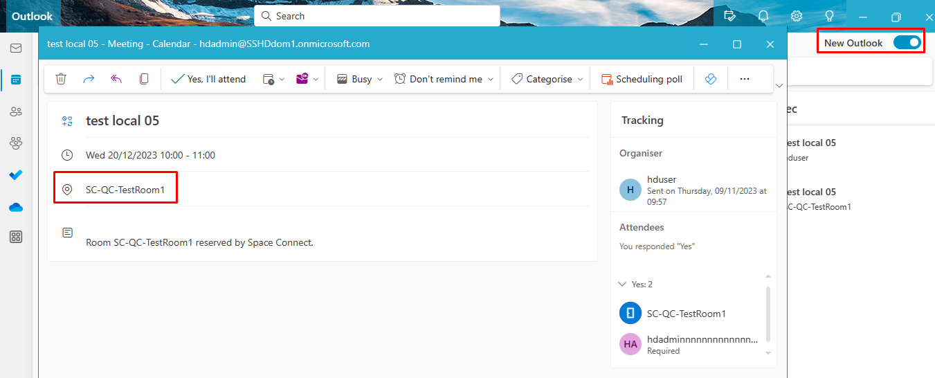 Create Event does not display location on Outlook app - Microsoft Q&A