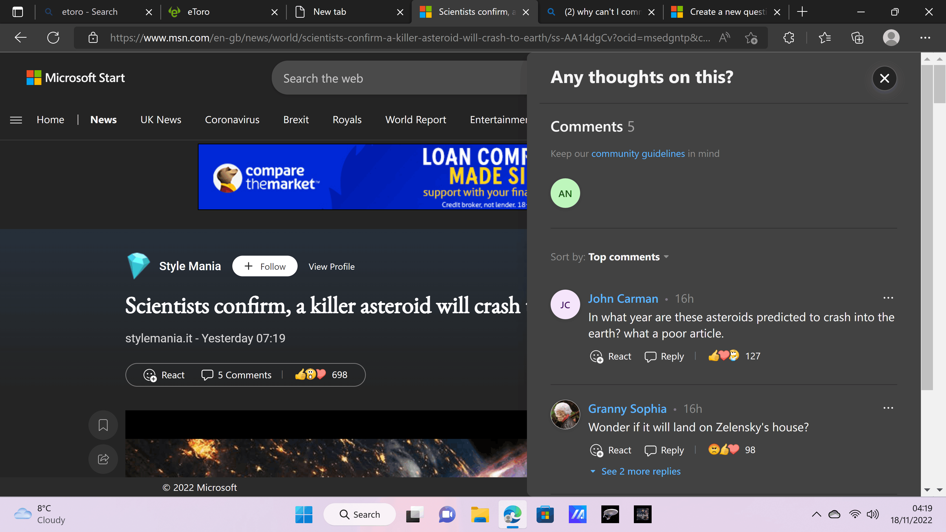 I have recently noticed some of the news feed articles literally do not ...