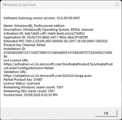 Office PC slmgr.vbs dlv