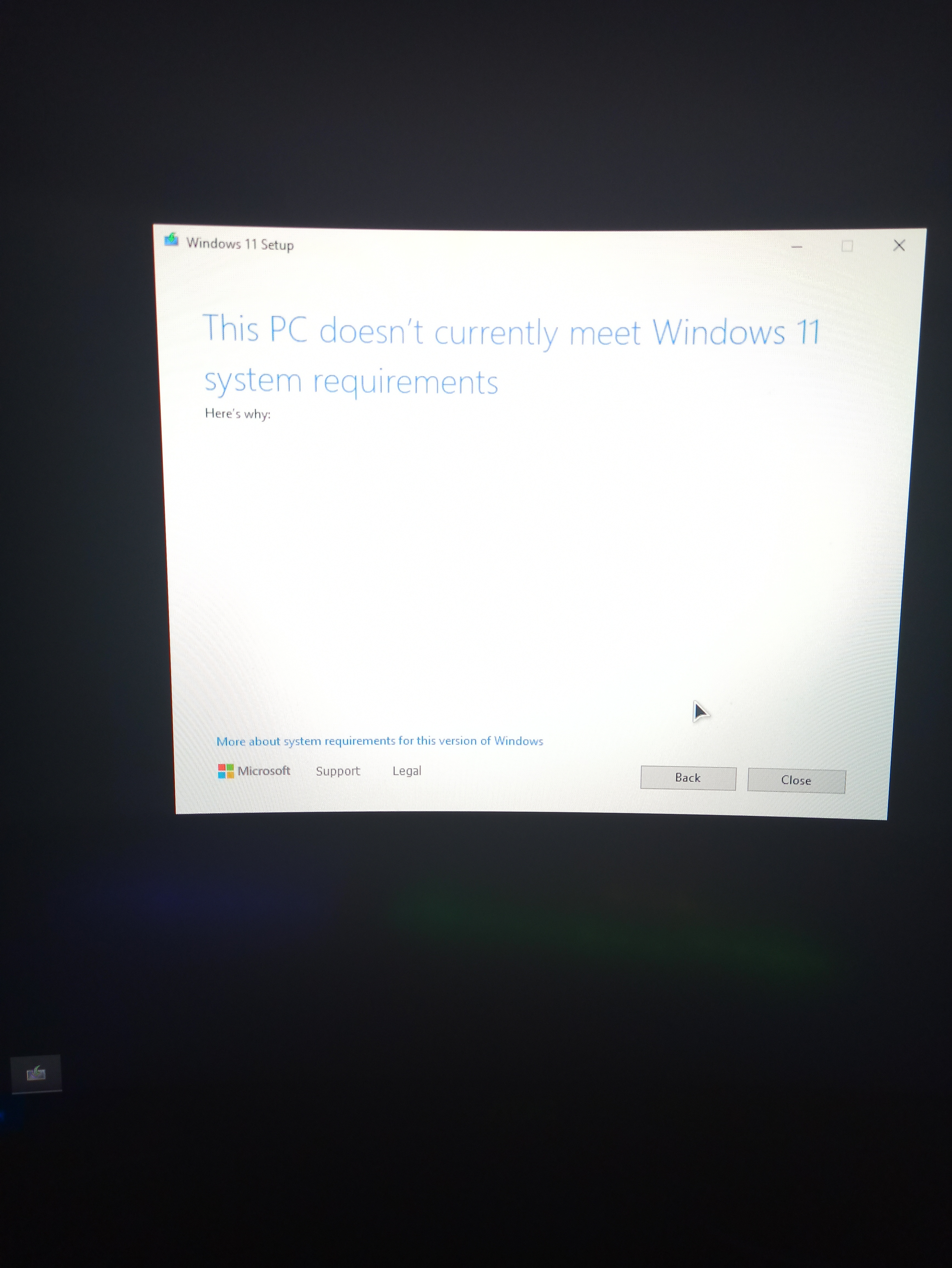 Upgrade Problem About Windows 11 - Microsoft Q&A