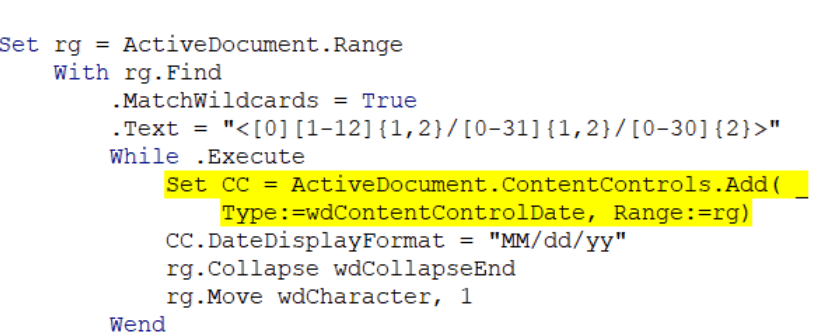 vba Replace Date Picker CC around xx/xx/xx Date Formats using Find with ...
