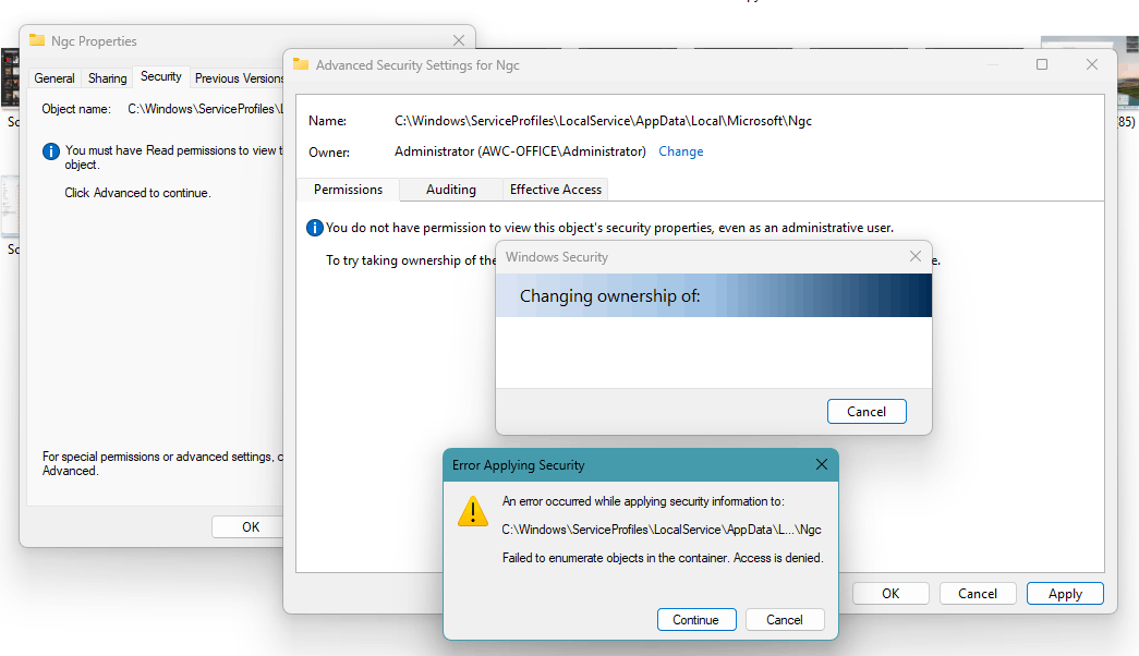 My PIN works, but Win 11 says I don't - Microsoft Q&A