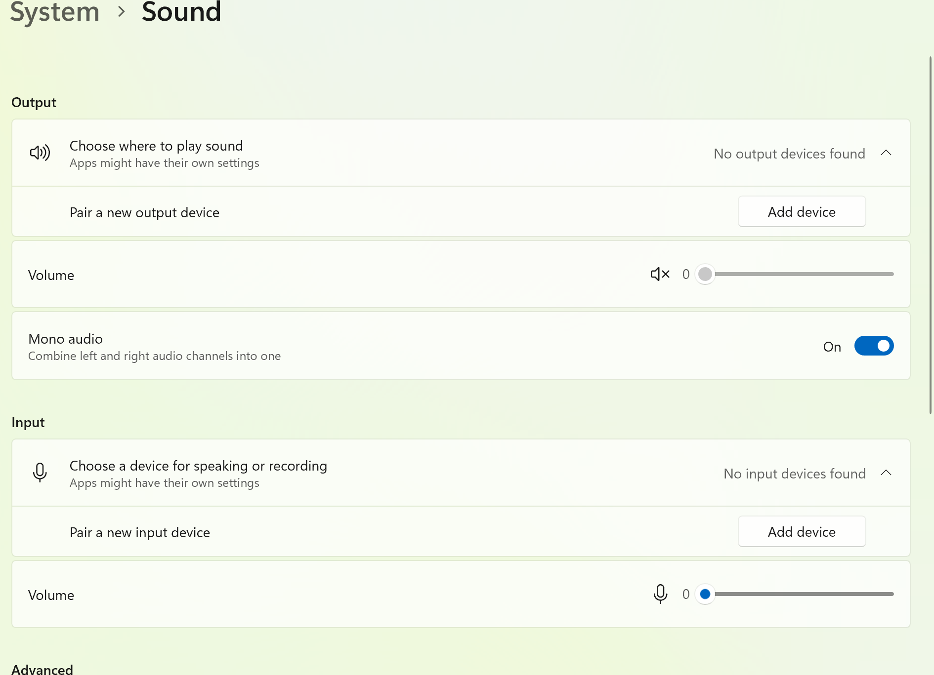 No sound input or output devices - Microsoft Q&A
