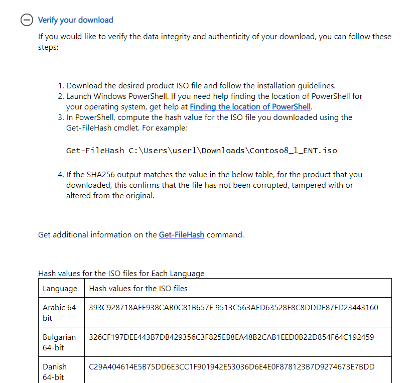 verify the ISO file downloaded by media creation tool - Microsoft Q&A