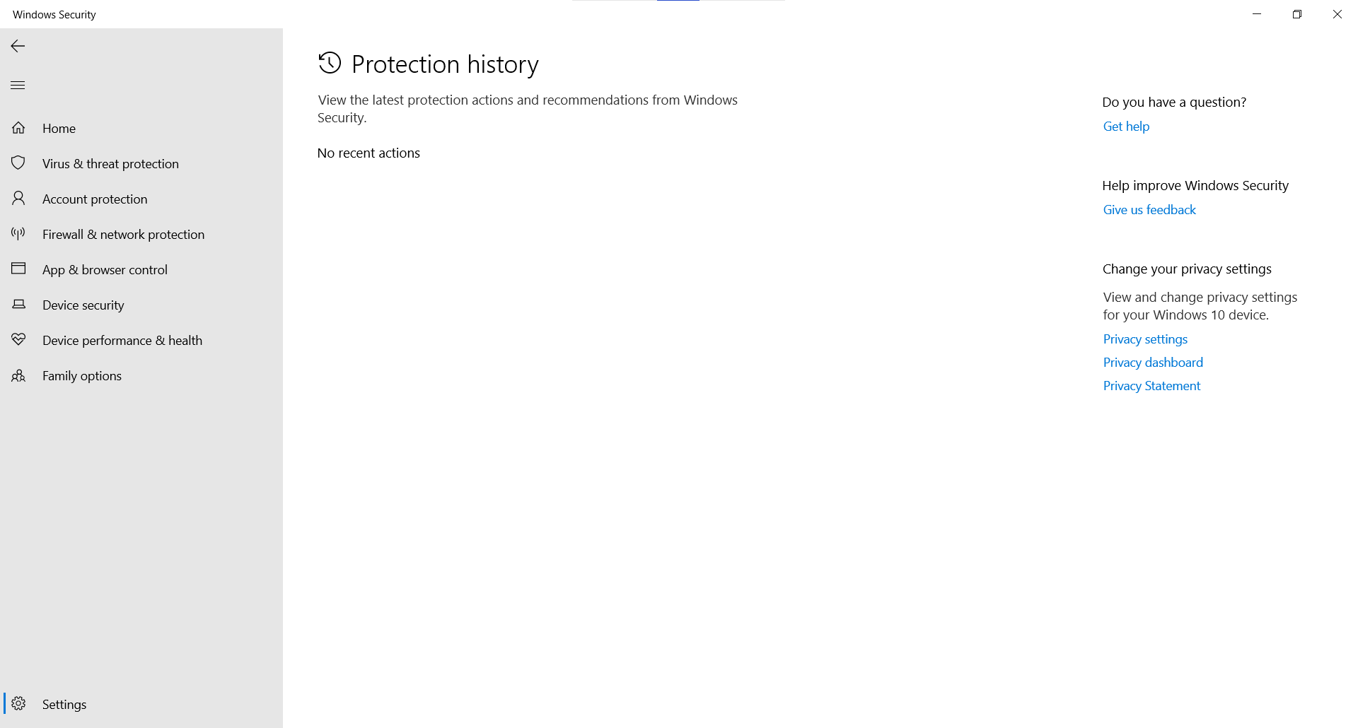Windows Defender not showing Protection History - Microsoft Q&A