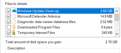 cleanmgr no longer removes 