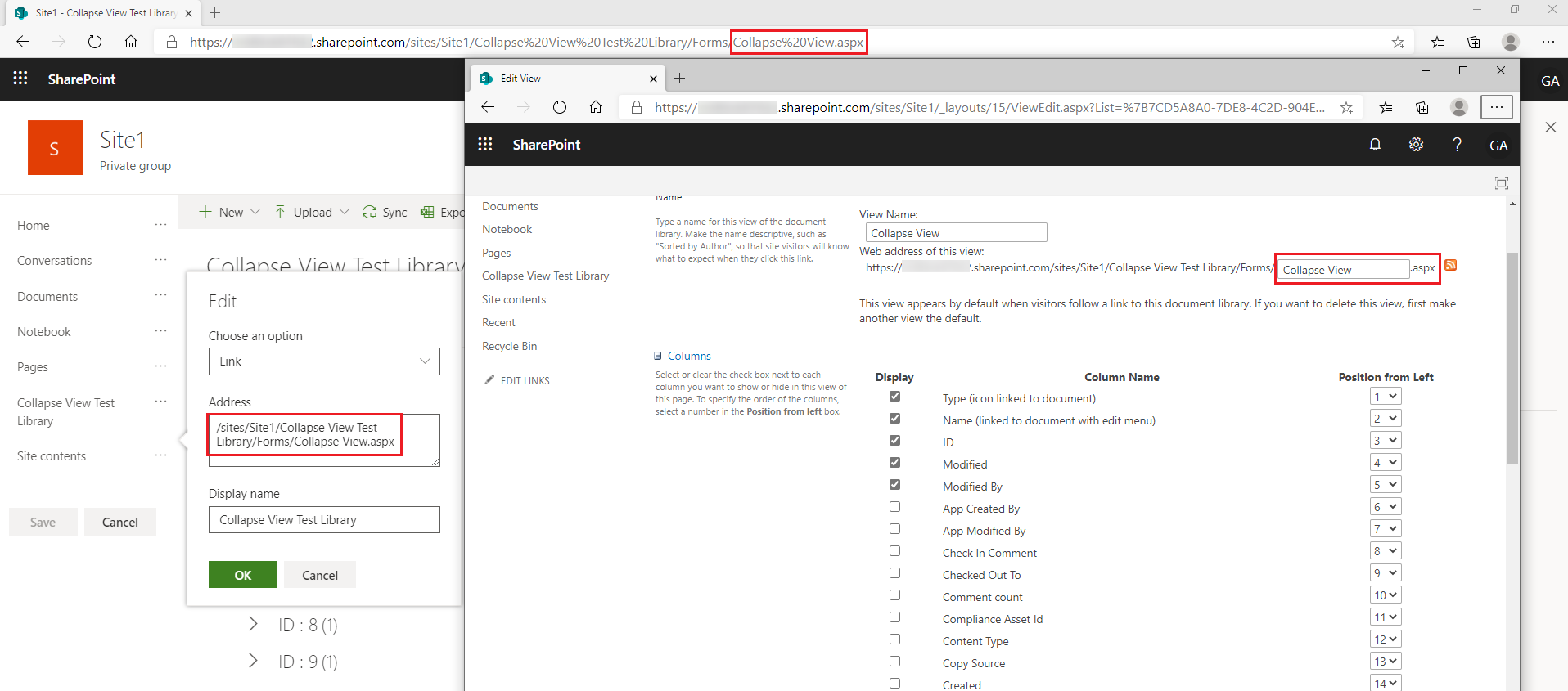 SharePoint Online: Collapse Library View Not Working - Microsoft Q&A