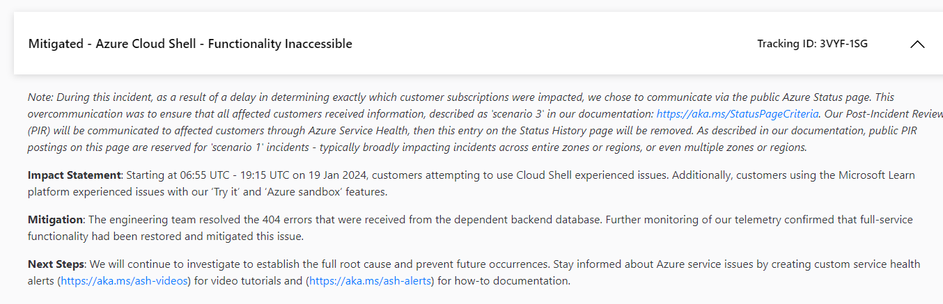 Cloud shell will not register and or start - Microsoft Q&A