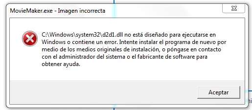 Bad image error. d2d1.dlll - Microsoft Q&A