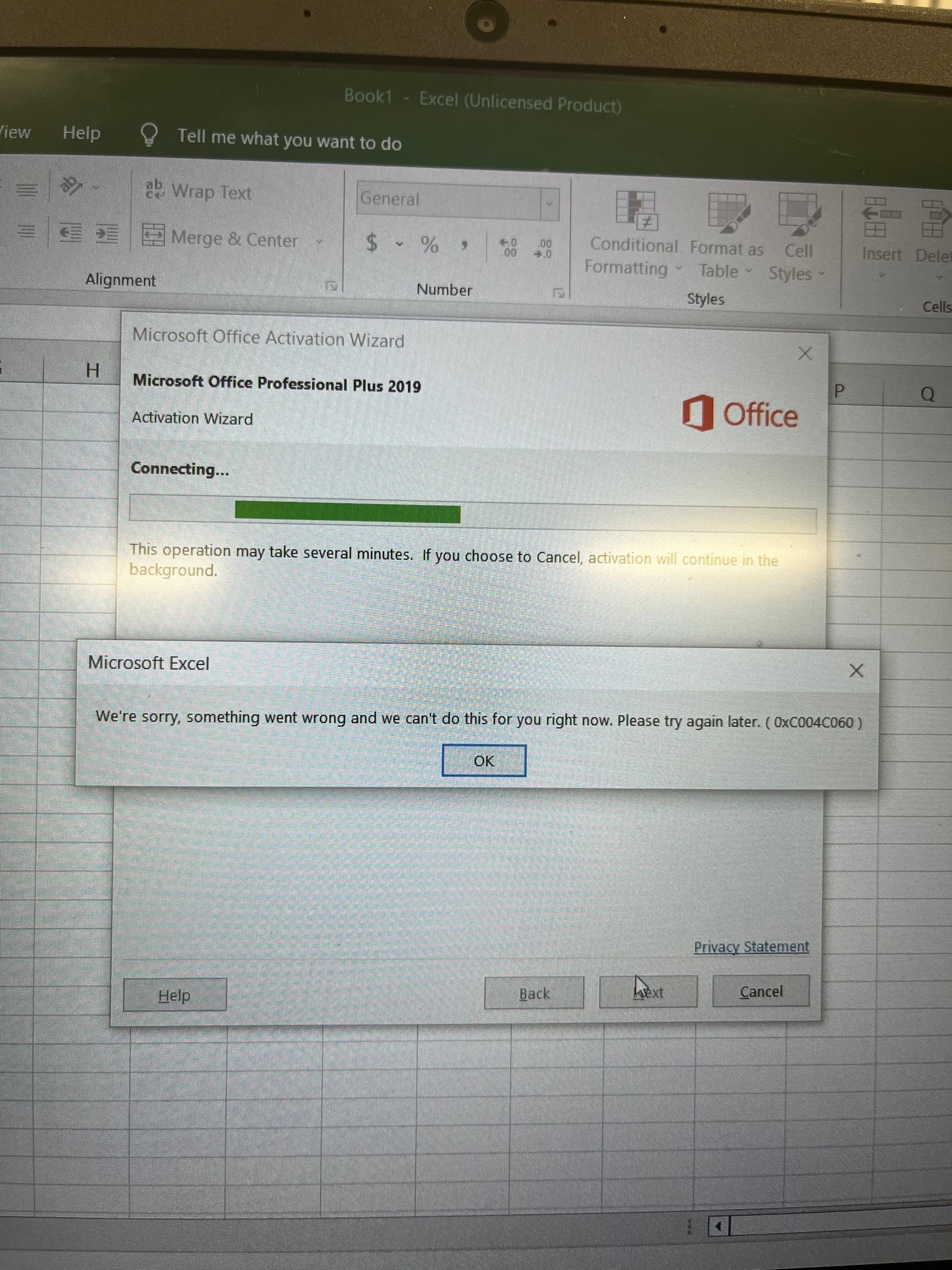 office activiation not working - Microsoft Q&A