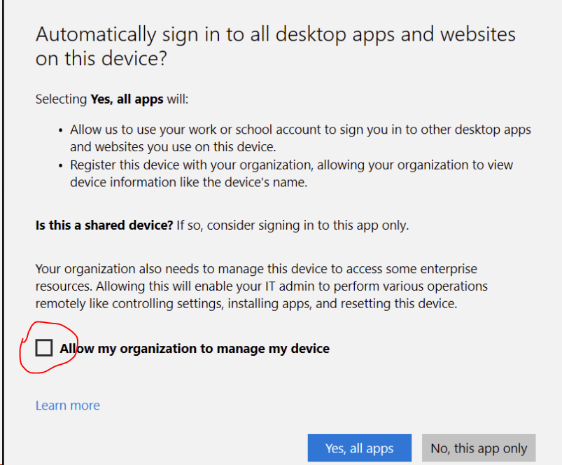 Your organization has deleted thisdevice. Tofixthis
